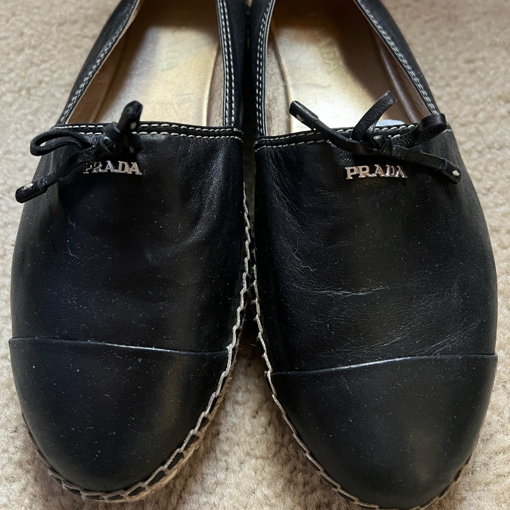 Black Prada Espadrilles sz 38.5 (8)